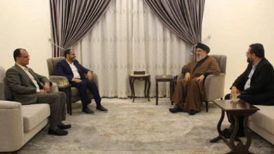 "حسن نصرالله" يلتقي المتحدث باسم الحوثيين "محمد عبد السلام"