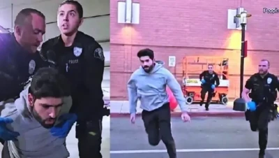 بالفيديو.. لحظة القبض على عربي ينتظر صبي يبلغ 14 عامًا في كاليفورنيا