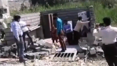 سيدة إيرانية تضرم النار بنفسها (فيديو)