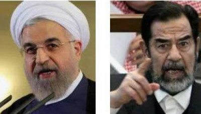 روحاني يهاجم الرئيس العراقي الراحل صدام حسين