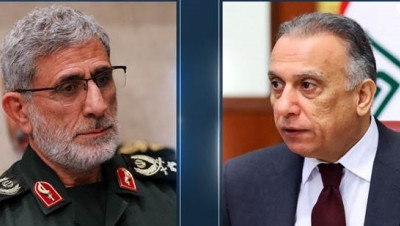 بعيدا عن الإعلام.. الكاظمي يجتمع بـ"قاآنـي" لضبط ميليشياته في العراق