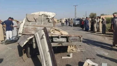 وفاة 7 مدنيين في حادث سير مروع بريف الرقة