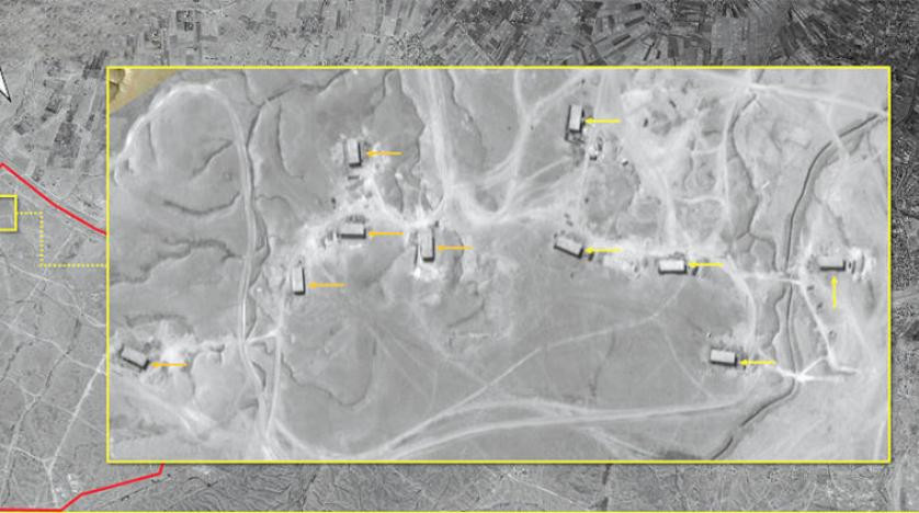 قصف جوي يستهدف قاعدة إيران المركزية على الحدود السورية العراقية (فيديو)